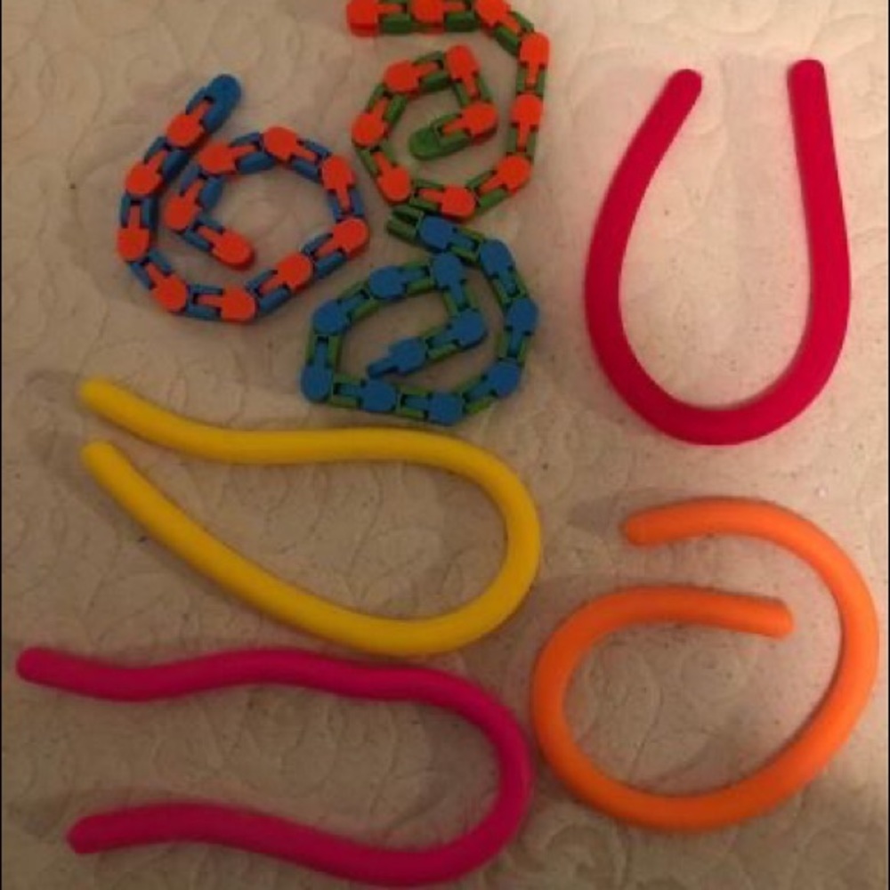 Mixed Multi Fidget Pack of Stretchy Noodles and Wacky Snap Tracks